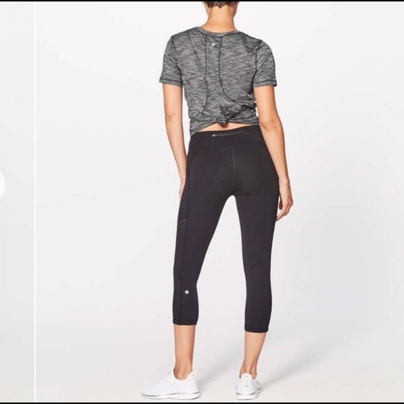 🍋Lululemon Black Speed Up Crop Legging with Side Pockets - Picture 5 of 14